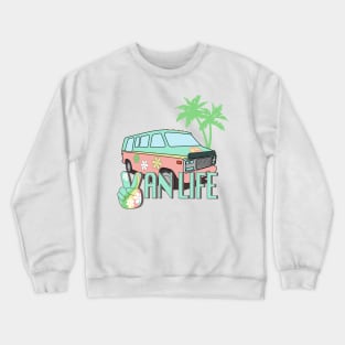 Retro Hippie Van Life Crewneck Sweatshirt